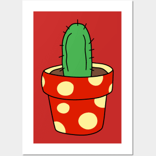 Cactus in Spotted Pot Posters and Art